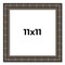 11x11 Modern Bamboo Picture Frame with UV-Resistant Acrylic & Acid Free Backing, Available in 5 Finishes - Gold, Silver, Brown, Black, and Natural